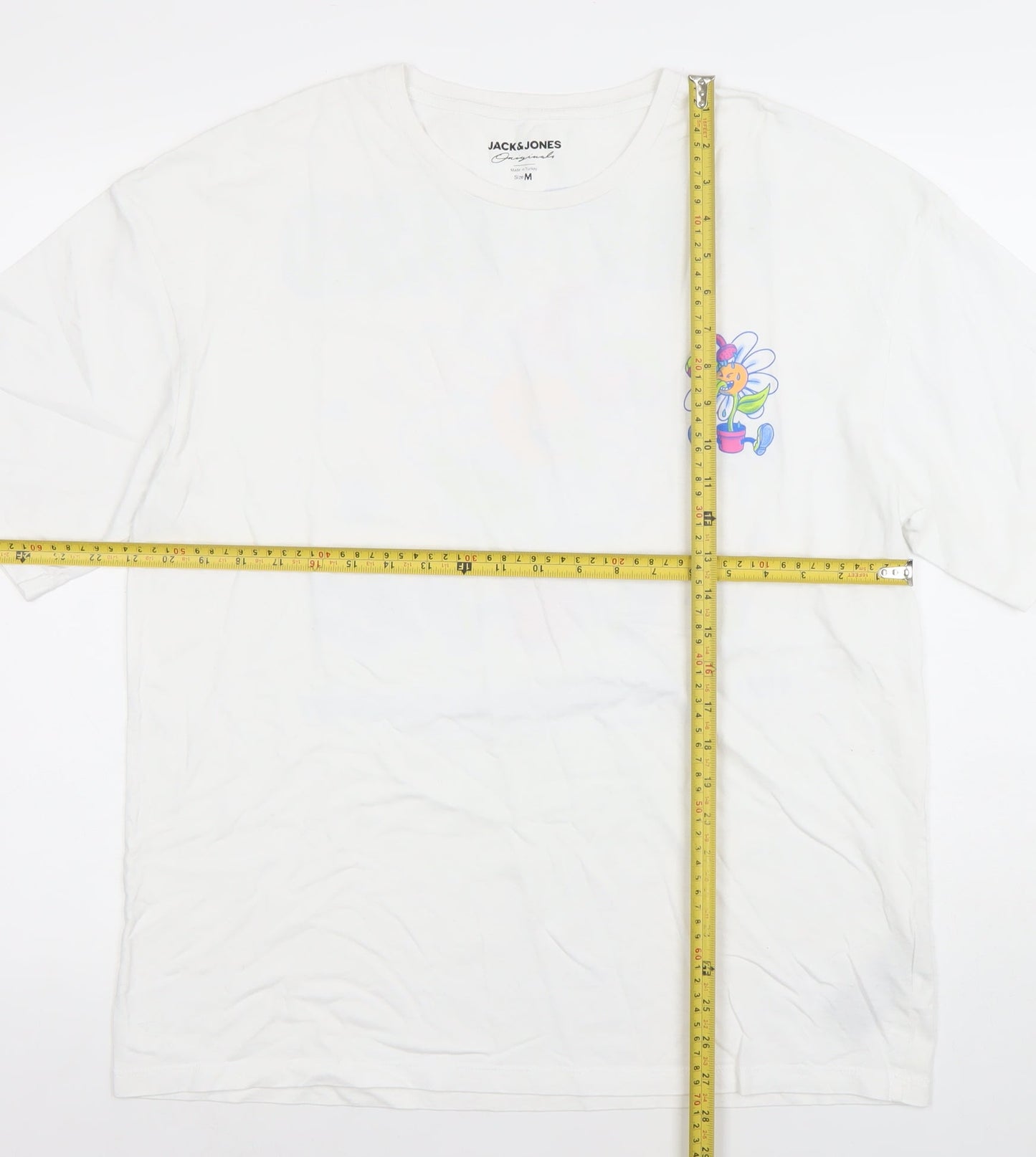 Mens UK Size M JACK & JONES White  T-Shirt
