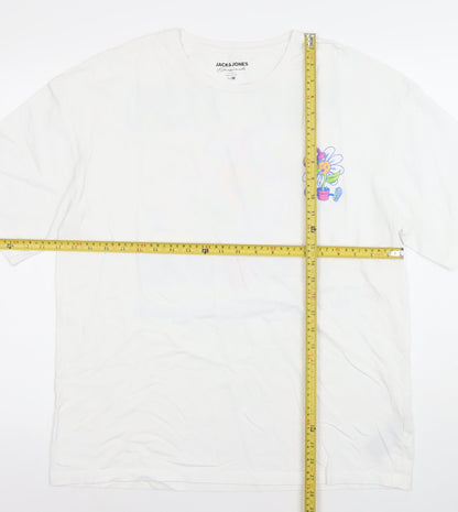 Mens UK Size M JACK & JONES White  T-Shirt
