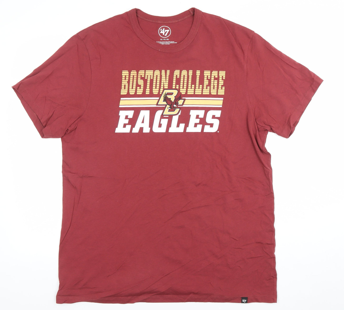 ’47 Men’s Red Boston College Eagles XL Cotton Graphic T-Shirt