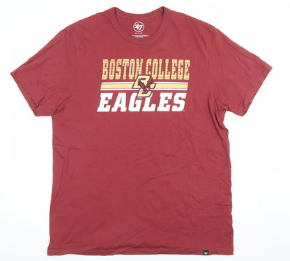 ’47 Men’s Red Boston College Eagles XL Cotton Graphic T-Shirt