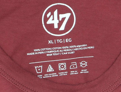 ’47 Men’s Red Boston College Eagles XL Cotton Graphic T-Shirt