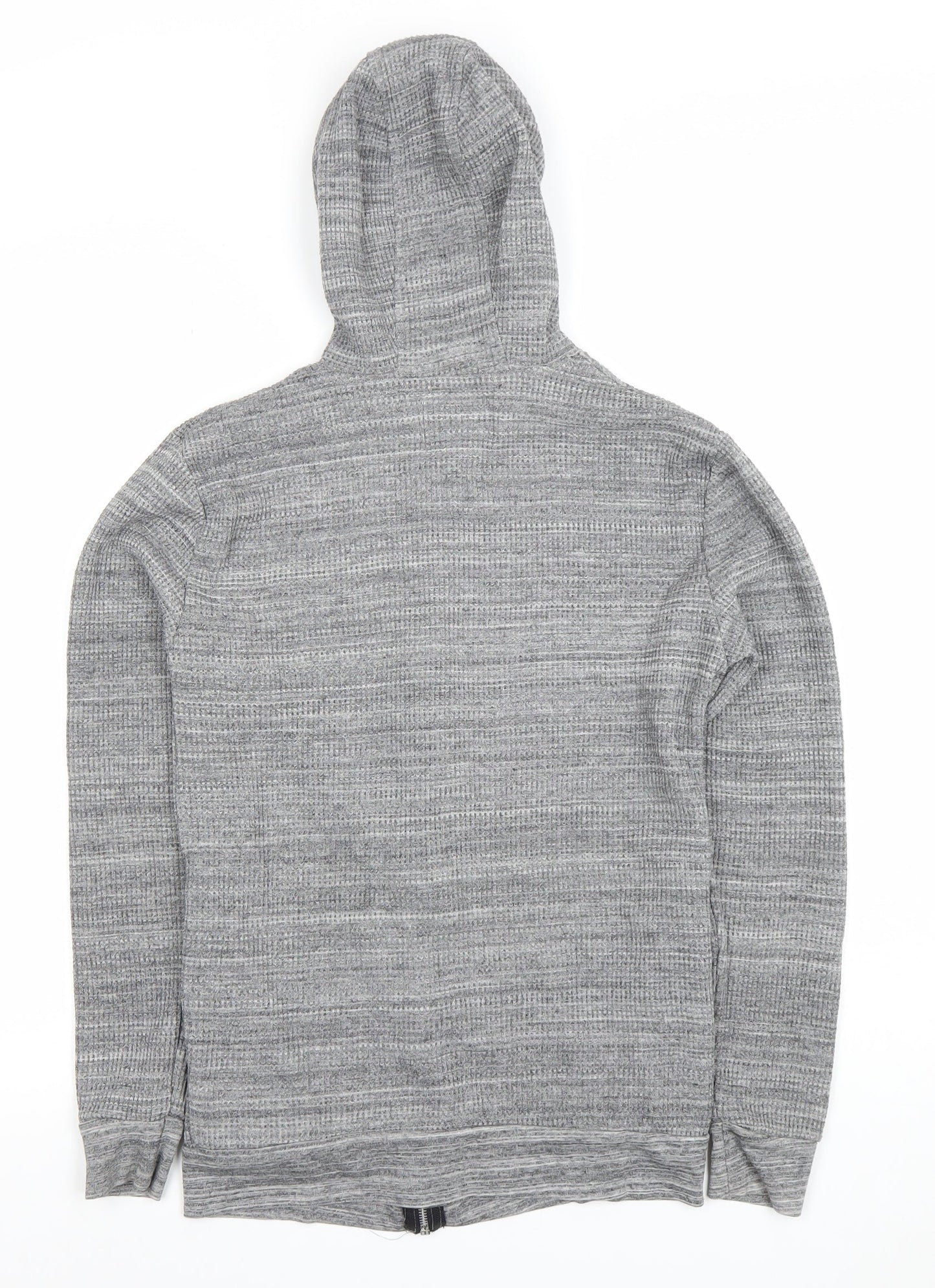 Primark Men's Grey Full Zip Knit Hoodie Medium