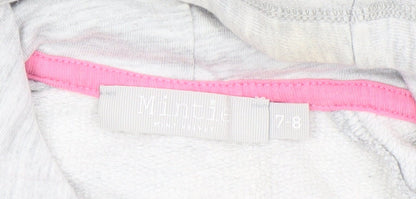 Girls UK Size 7-8 Years Mintie by Mini Melini Grey Pullover Hoodie