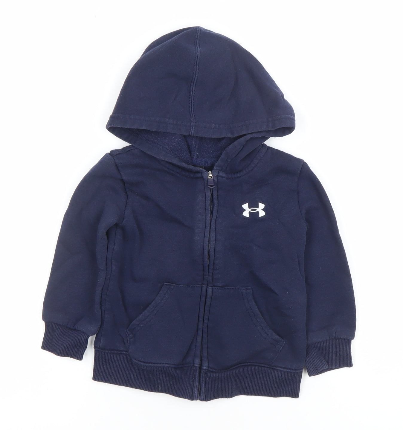 Under Armour Unisex Baby Navy Blue 12-18 Months Hooded Full Zip Jacket