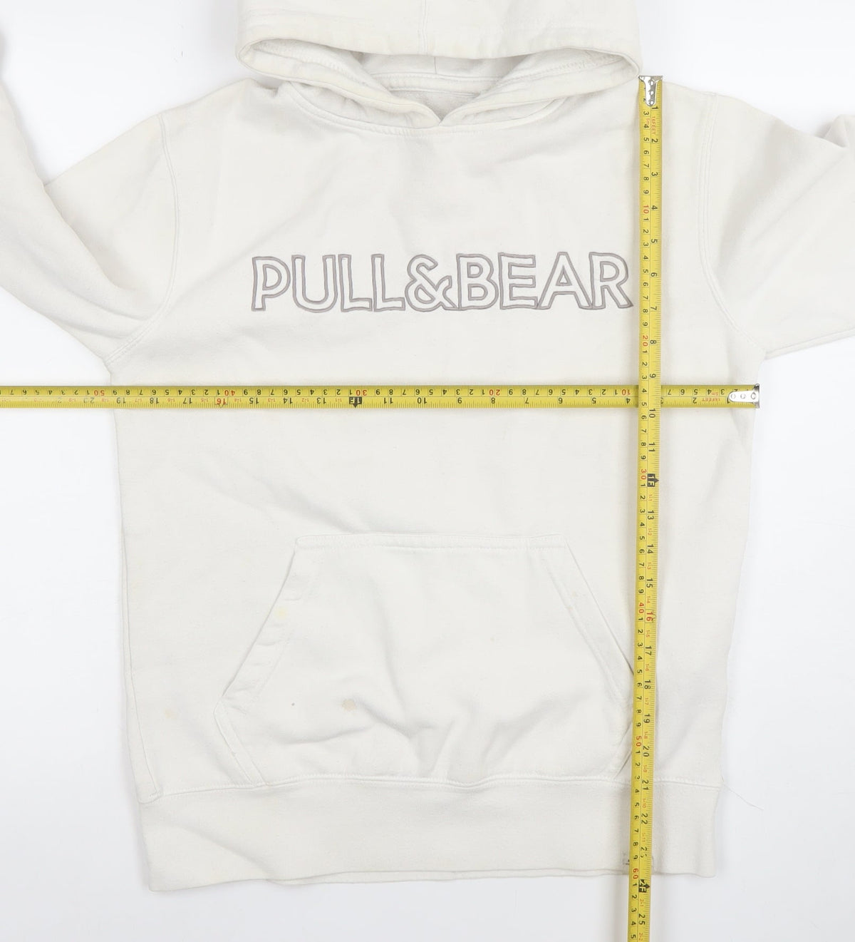 Womens UK Size S Pull & Bear White Pullover Hoodie