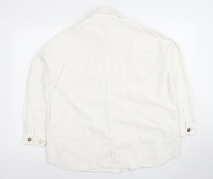 Womens UK Size 12 Zara White Basic Jacket