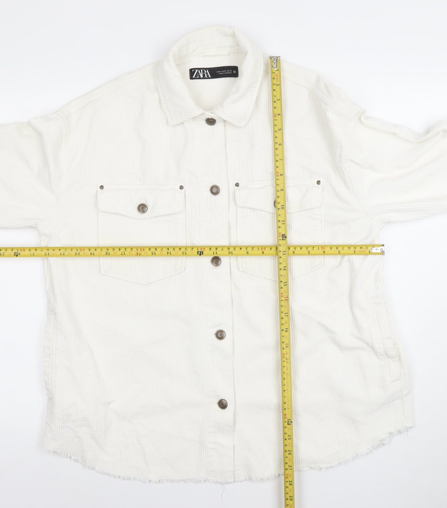 Womens UK Size 12 Zara White Basic Jacket