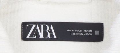 Womens UK Size 12 Zara White Basic Jacket