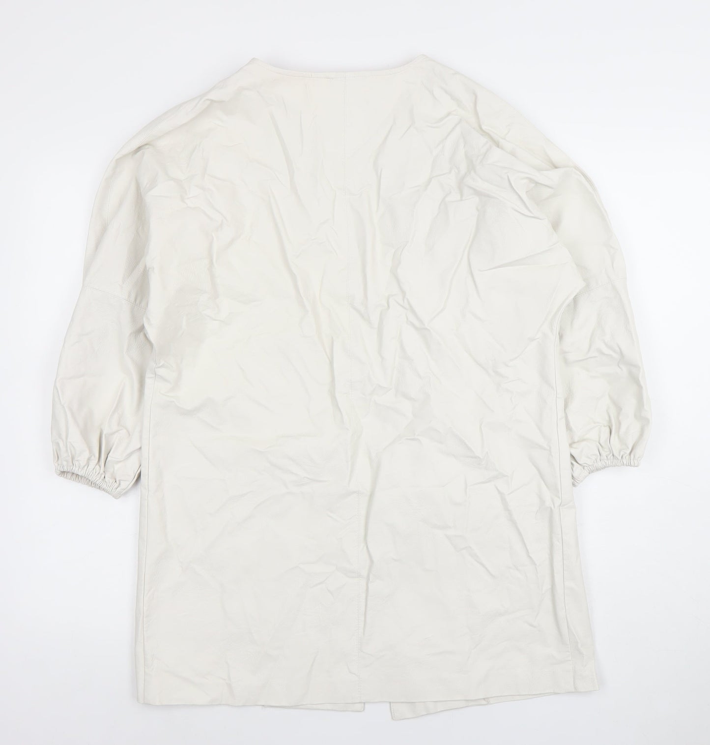 Womens UK Size S Zara White Overcoat