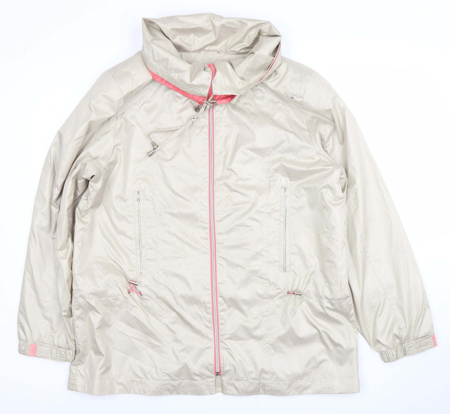 Womens UK Size L FRANZTEX Beige Rain Coat