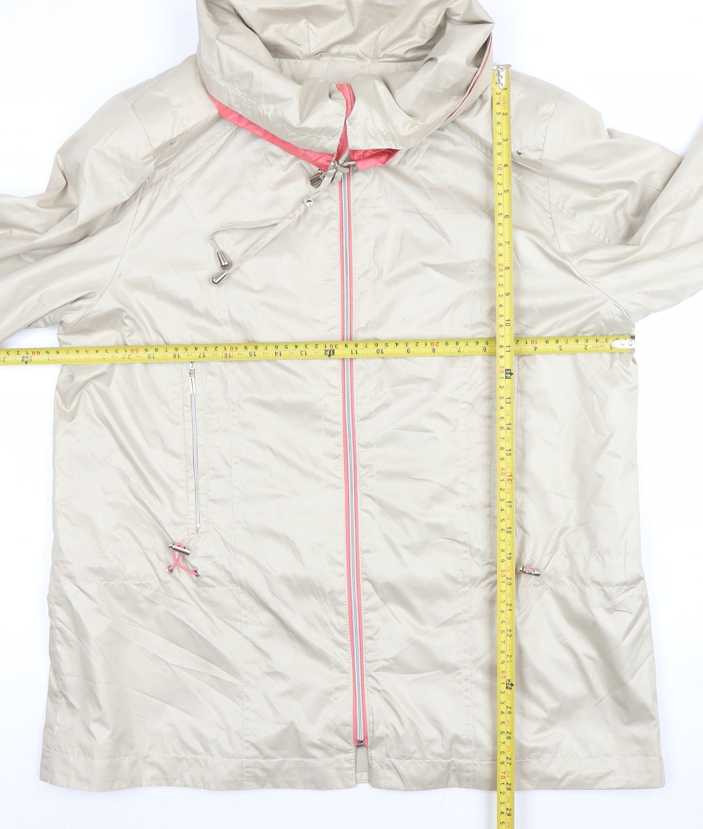 Womens UK Size L FRANZTEX Beige Rain Coat