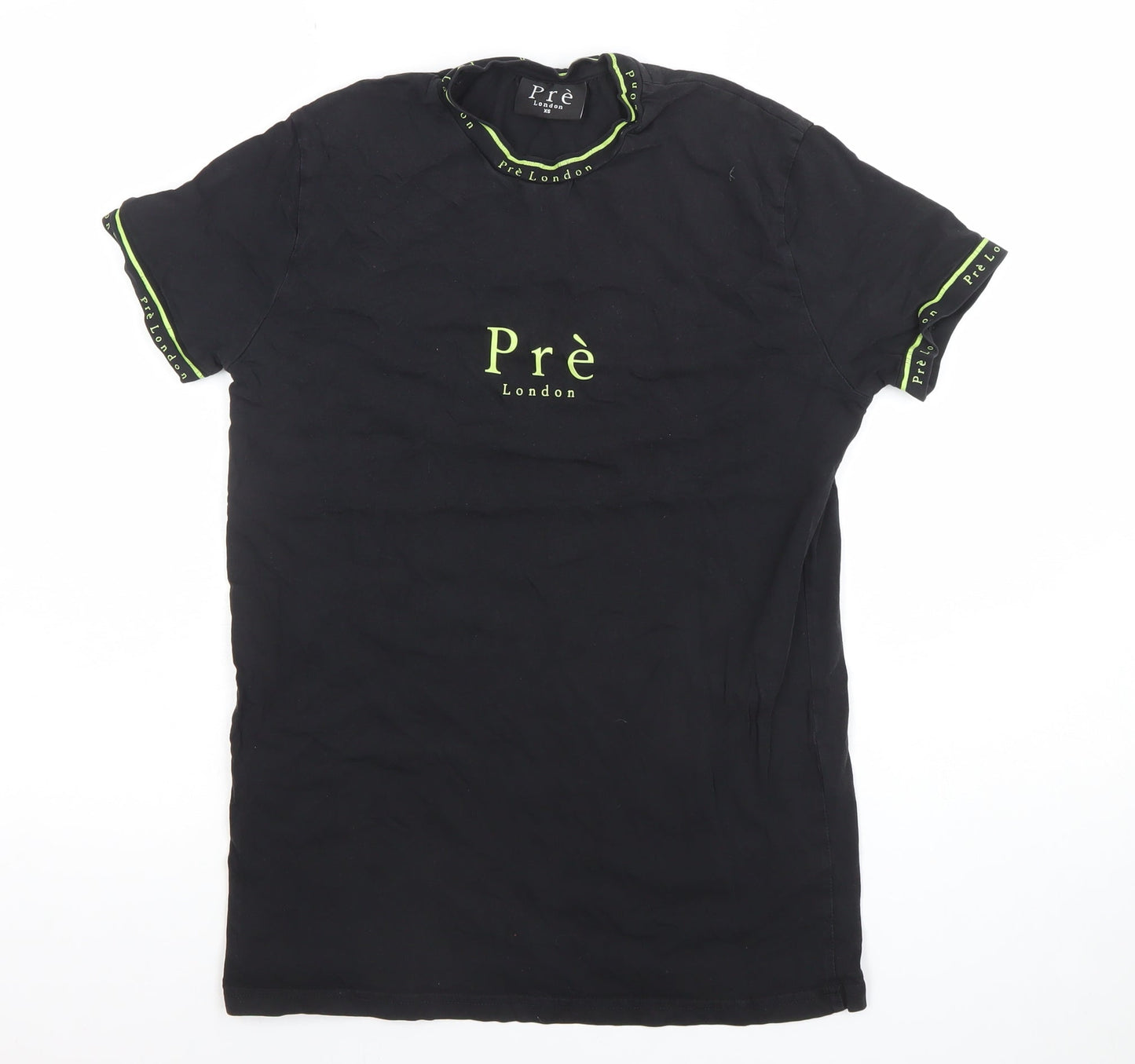 Mens UK Size XS Pre London Black  T-Shirt
