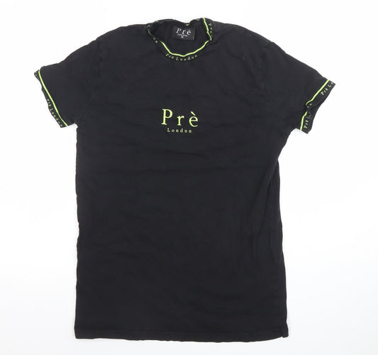 Mens UK Size XS Pre London Black  T-Shirt