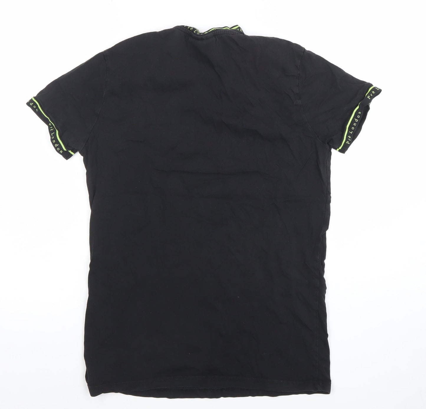 Mens UK Size XS Pre London Black  T-Shirt