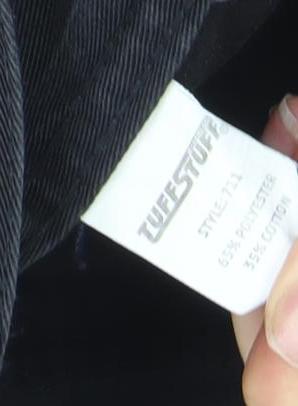 TuffStuff Black Mens Cargo Workwear Trousers 32W 35L Polyester Cotton