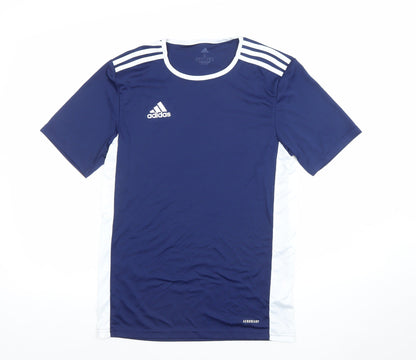 adidas Mens Blue Aeroready Short Sleeve Sports T-Shirt Size S