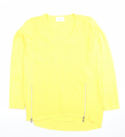 Womens UK Size S Savida Yellow Basic Blouse