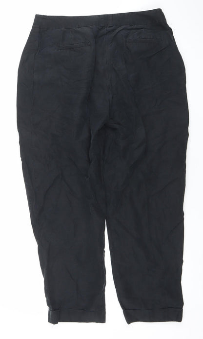 Jaeger Women's Black Size 16 Pleated Lined Trousers