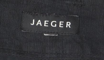Jaeger Women's Black Size 16 Pleated Lined Trousers