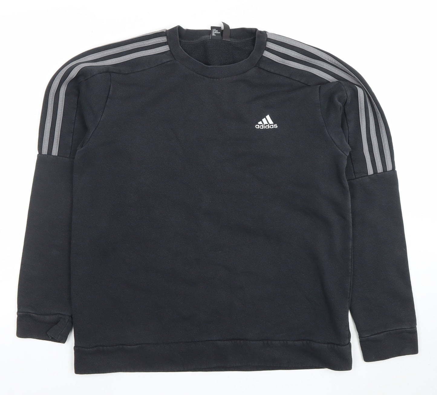 Adidas Men's Black Crew Neck Pullover Sweatshirt L