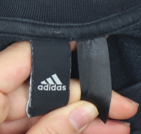 Adidas Men's Black Crew Neck Pullover Sweatshirt L