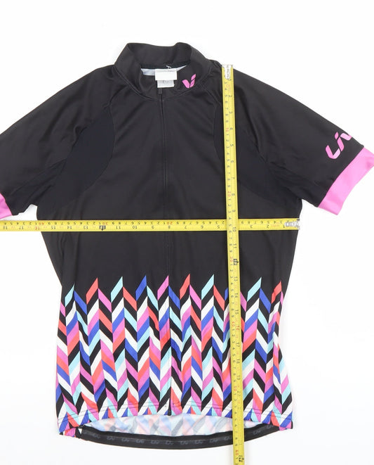 Womens UK Size M Liv Black Cycling T-Shirt