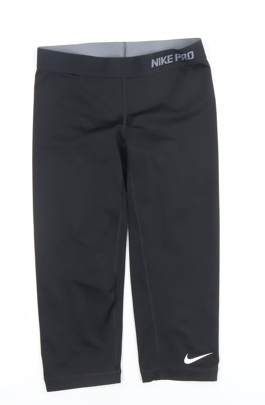 Nike Pro Dri-Fit Womens Black Capri Compression Leggings Size S