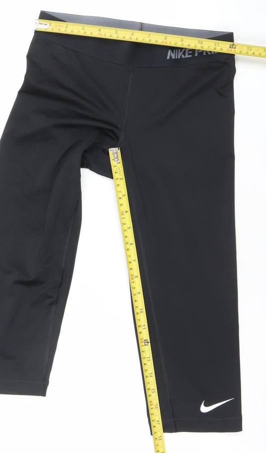 Nike Pro Dri-Fit Womens Black Capri Compression Leggings Size S