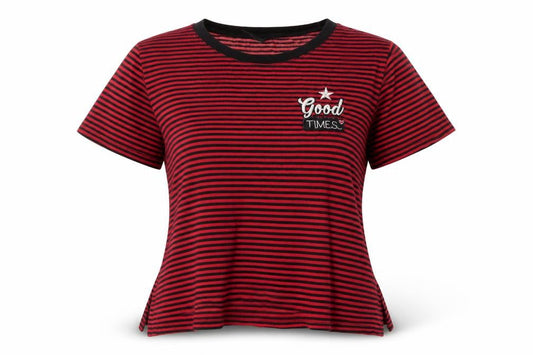 Womens UK Size L Stradivarius Red Basic T-Shirt