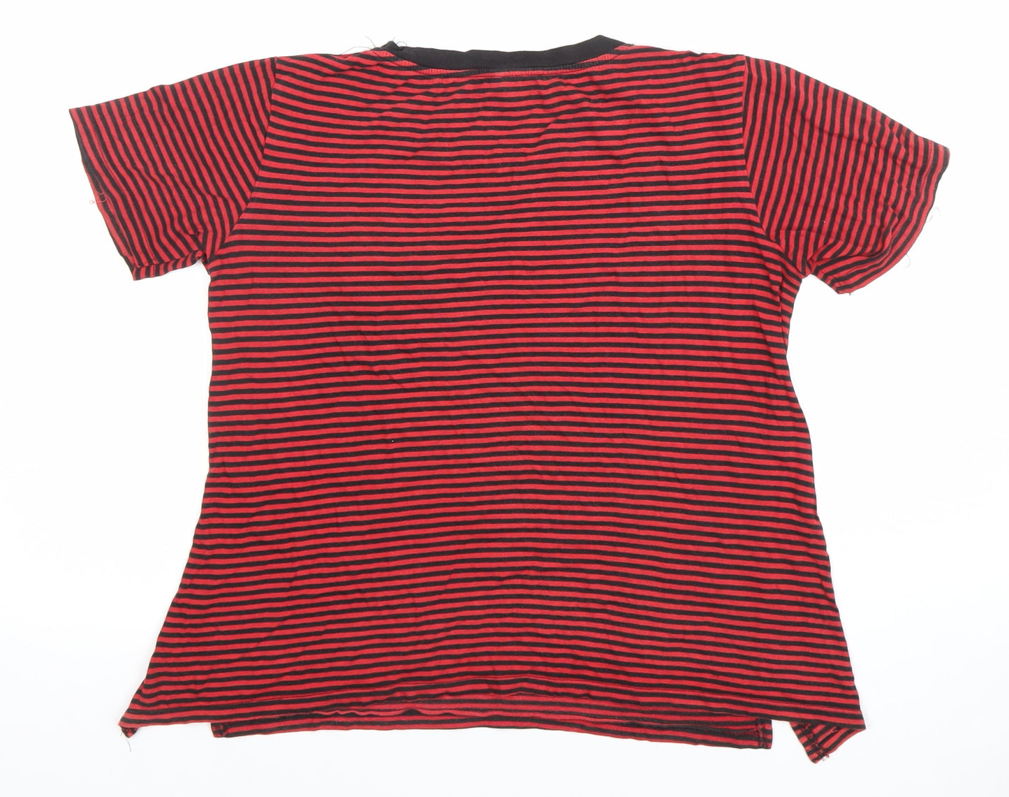 Womens UK Size L Stradivarius Red Basic T-Shirt