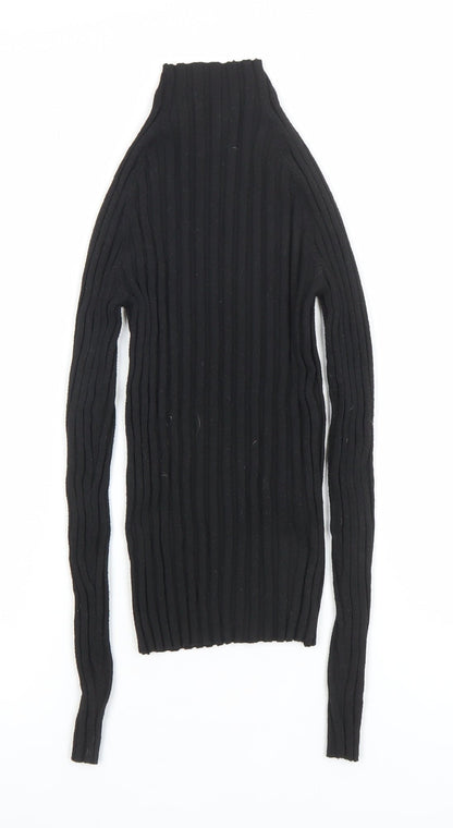 Womens UK Size S MNG Black Basic Blouse