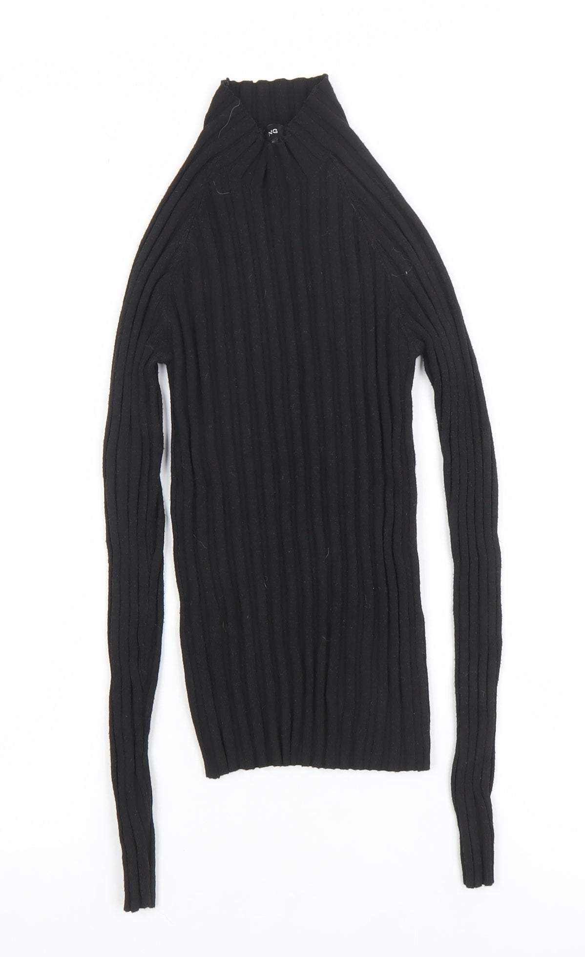Womens UK Size S MNG Black Basic Blouse