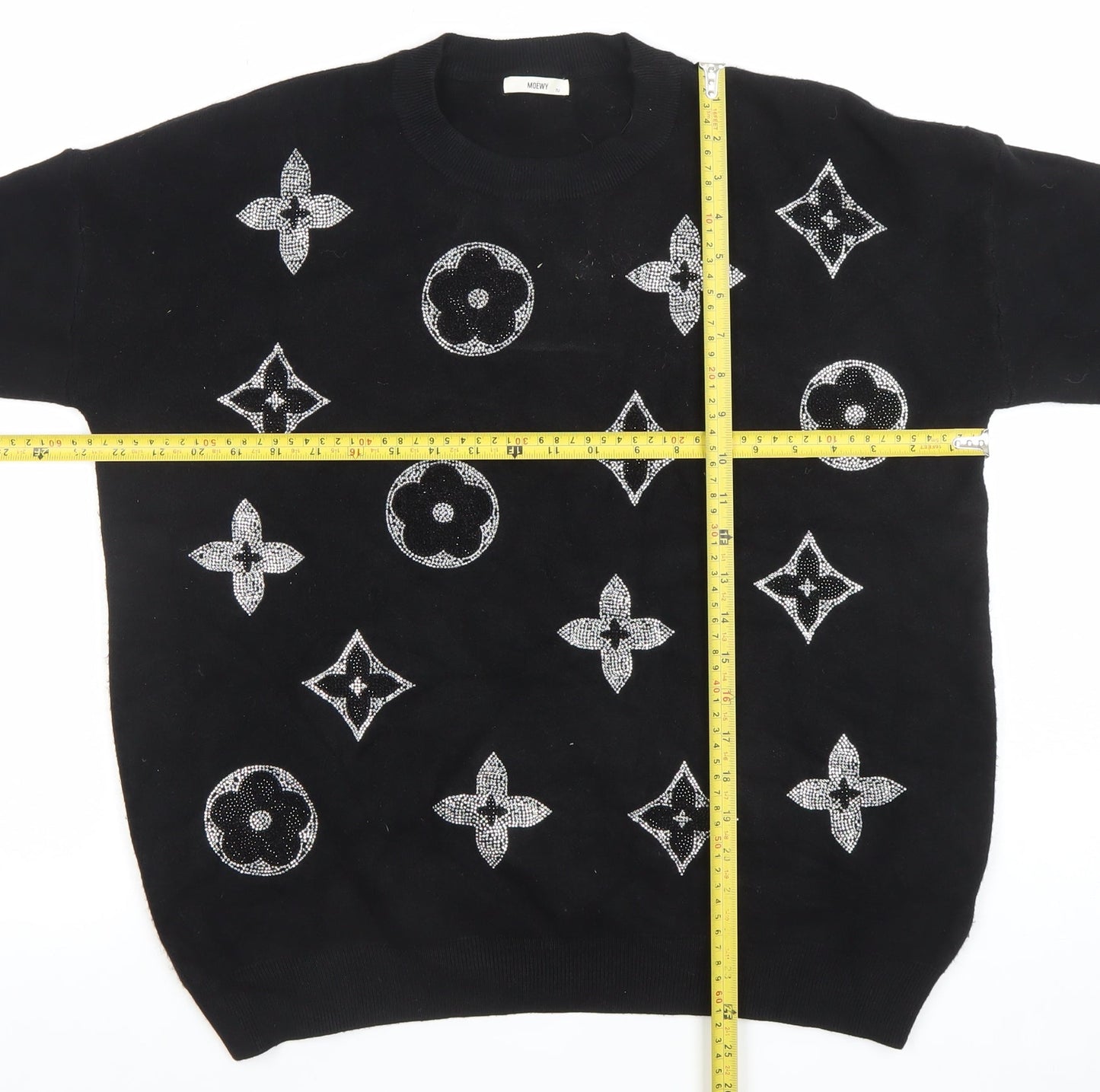Womens UK Size One Size MOËWY Black Pullover Jumper