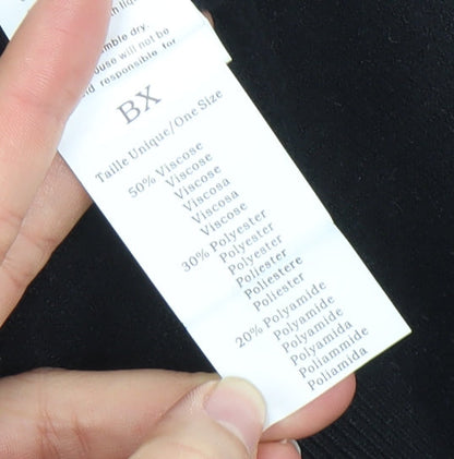 Womens UK Size One Size MOËWY Black Pullover Jumper