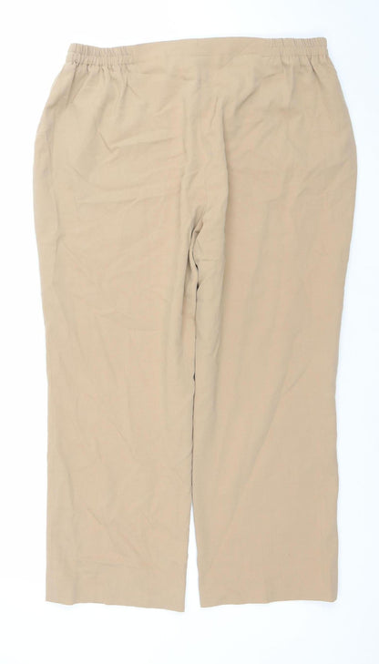 Womens UK Size 12 Artigiano Regular Fit CasualBusinessTravel Beige Trousers