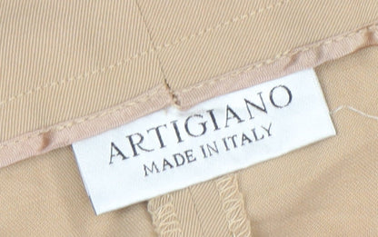 Womens UK Size 12 Artigiano Regular Fit CasualBusinessTravel Beige Trousers