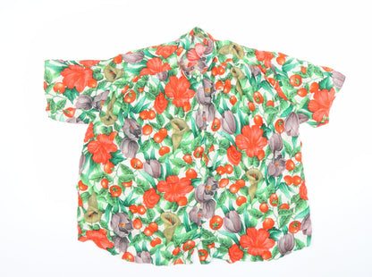 Womens UK Size 10 St. Bernard Multicoloured Tunic Button-Up