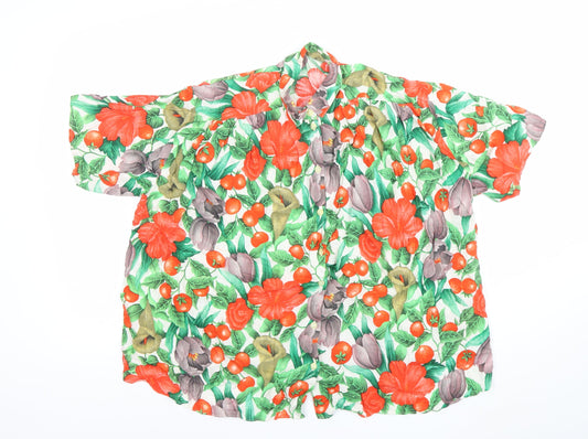 Womens UK Size 10 St. Bernard Multicoloured Tunic Button-Up