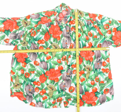 Womens UK Size 10 St. Bernard Multicoloured Tunic Button-Up