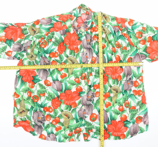 Womens UK Size 10 St. Bernard Multicoloured Tunic Button-Up