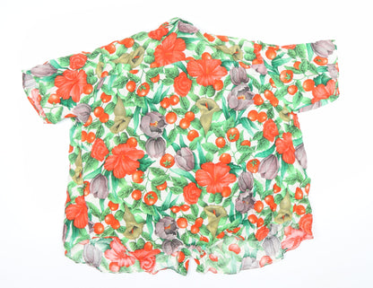 Womens UK Size 10 St. Bernard Multicoloured Tunic Button-Up