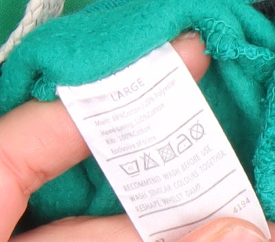 Womens UK Size L  Green Pullover Hoodie