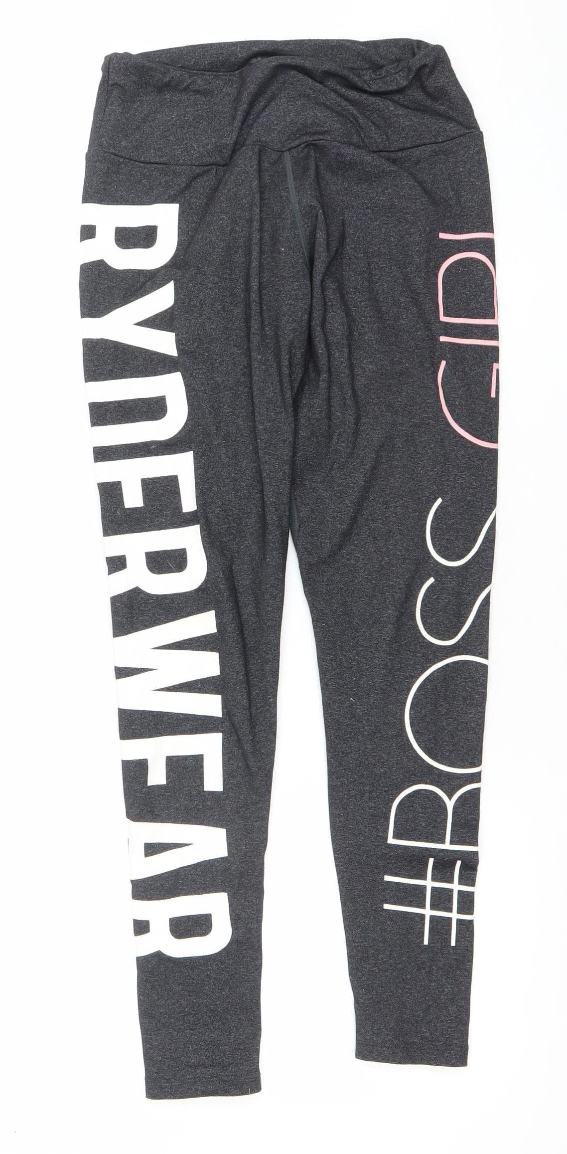 Womens UK Size S Ryderwear Slim Fit Leggings Grey Leggings