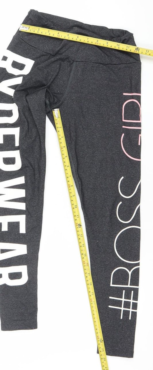 Womens UK Size S Ryderwear Slim Fit Leggings Grey Leggings