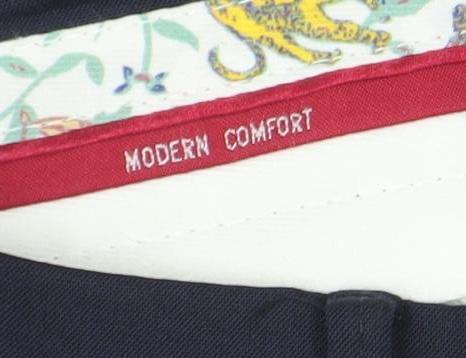 Modern Comfort Men’s Black Regular Fit Wool Blend Dress Trousers 34W 34L