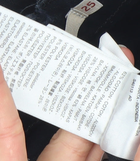 Levi's Women's Black 711 Skinny Jeans Size 25 Slim Fit Denim