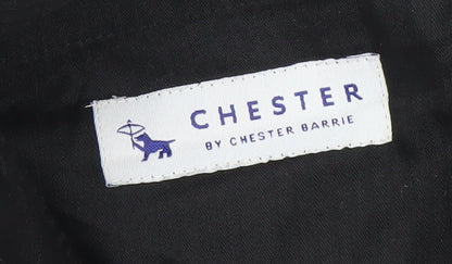 Chester Barrie Men's Blue Regular Fit Wool Dress Trousers 34R
