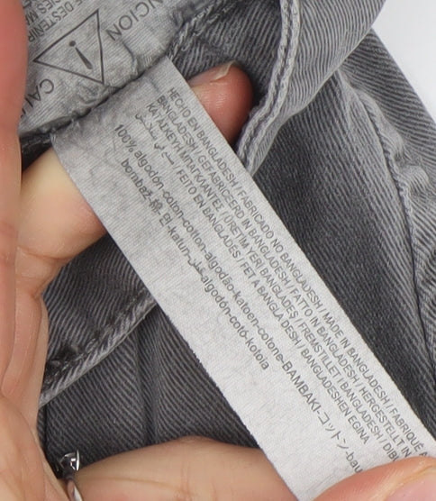 Womens UK Size 6 Stradivarius Regular Fit Cargo Grey Jeans