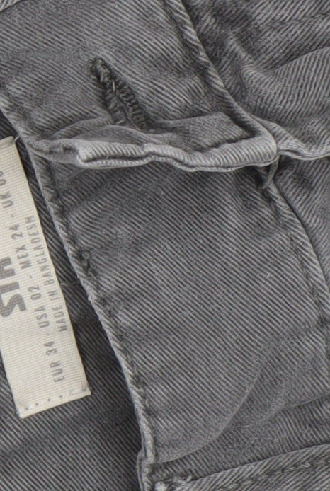 Womens UK Size 6 Stradivarius Regular Fit Cargo Grey Jeans