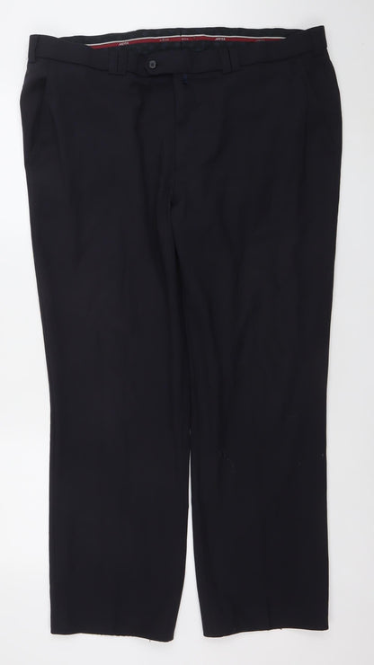 Meyer Men’s Black Monza 42x30 Chino Trousers Cotton Blend